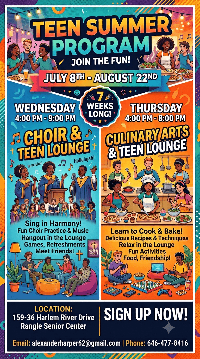 SOS & DYCD Summer Program event flyer